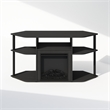 Furinno JENSEN Open Storage No Heat Decorative Electric Americano/Black