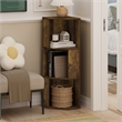 Furinno ECON 3-Tier Freestanding Corner Shelf Bookcase in Bookshelf Amber Pine