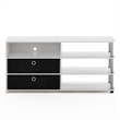 Furinno JAYA Simple Design TV Stand for up to 55-Inch with Stainless Steel Tubes