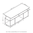 Furinno JAYA TV Stand Entertainment Center with Open Stainless Steel Tubes