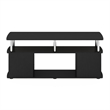 Furinno JAYA TV Stand Entertainment Center with Open Stainless Steel Tubes