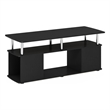 Furinno JAYA TV Stand Entertainment Center with Open Stainless Steel Tubes