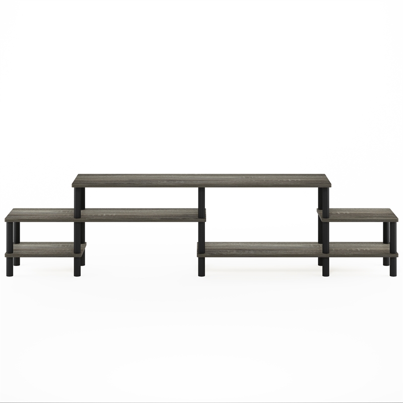 Furinno TURN-N-TUBE Grand Entertainment Center for TV up to 60 French Oak/Black