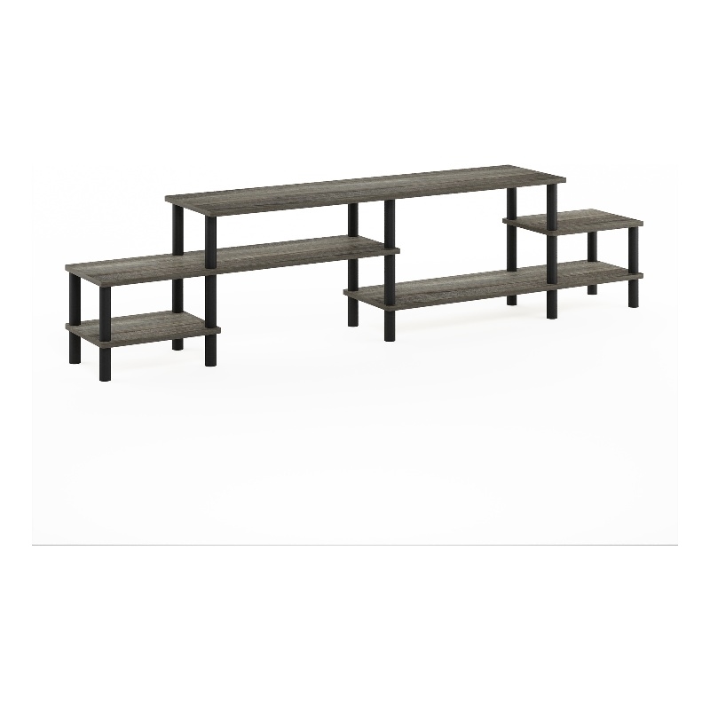 Furinno TURN-N-TUBE Grand Entertainment Center for TV up to 60 French Oak/Black