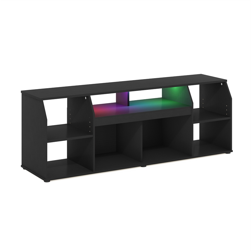 Furinno JAYA Large Media Console Table with LED For TV up to 65-Inch Americano