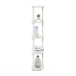 Furinno TURN-N-TUBE 5 Tier Corner Display Rack Multipurpose Shelving White/White
