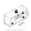 Furinno JENSEN Fireplace TV Entertainment Center with Open Storage Solid White