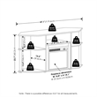 Furinno JENSEN Open Storage Corner Fireplace TV Entertainment Solid White/Black