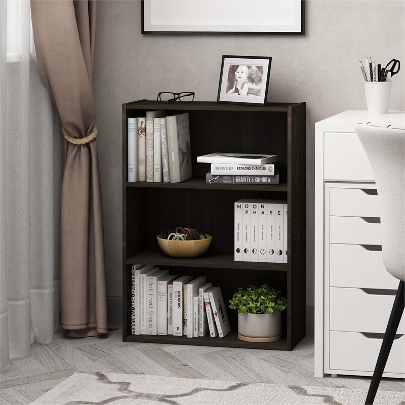 Furinno PASIR 3-Tier Open Shelf in Dark Espresso