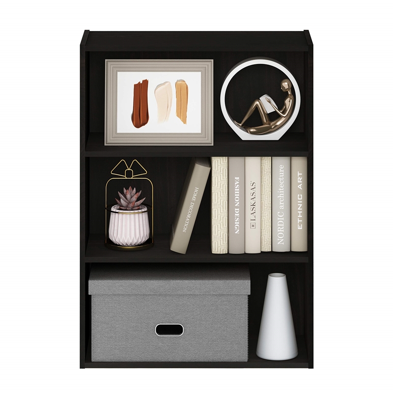 Furinno PASIR 3-Tier Open Shelf in Dark Espresso