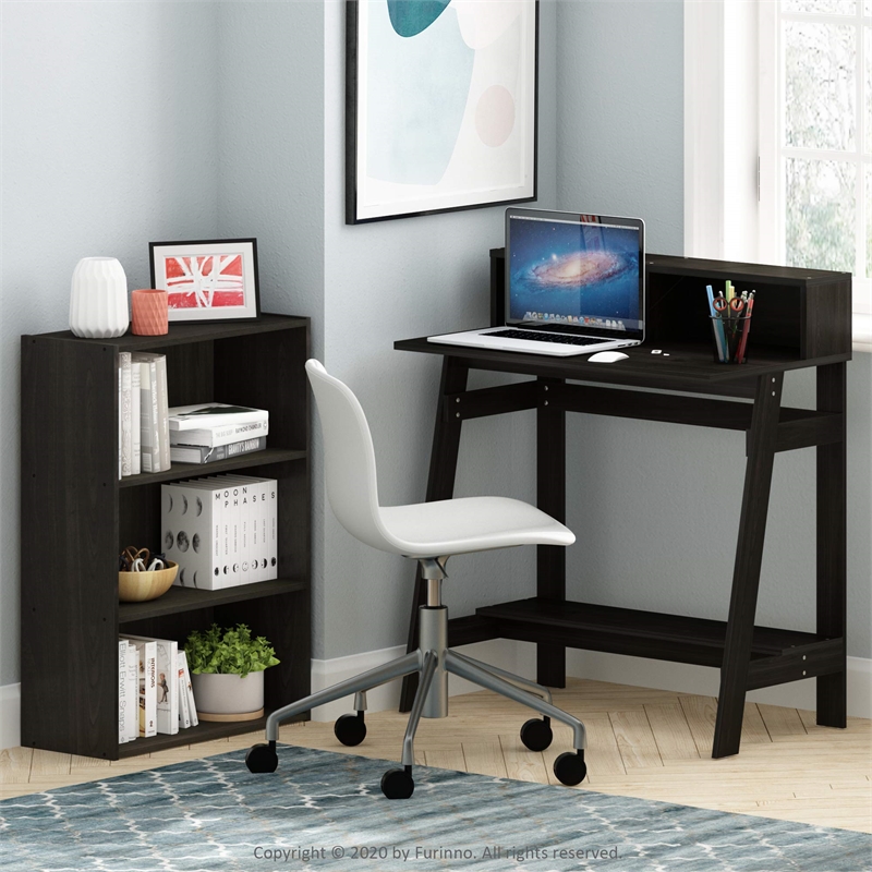 Furinno PASIR 3-Tier Open Shelf in Dark Espresso