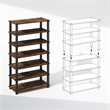 Furinno TURN-S-TUBE 4-Tier Shoe Rack in Amber Pine Set of 2