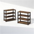 Furinno TURN-S-TUBE 4-Tier Shoe Rack in Amber Pine Set of 2