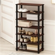 Furinno TURN-S-TUBE 4-Tier Shoe Rack in Dark Cherry Set of 2