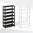 Furinno TURN-S-TUBE 4-Tier Shoe Rack in Espresso Set of 2