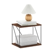 Furinno Rata Industrial Side Table   in Columbia Walnut