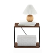 Furinno Rata Industrial Side Table   in Columbia Walnut