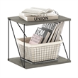 Furinno Rata Industrial Multipurpose Flat Base Side Table   in French Oak Grey