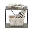Furinno Rata Industrial Multipurpose Flat Base Side Table   in French Oak Grey