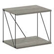Furinno Rata Industrial Multipurpose Flat Base Side Table   in French Oak Grey