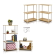 Furinno TURN-N-TUBE 3-Tier Shelf Display Rack in Beech Set of 2