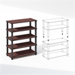 Furinno TURN-S-TUBE 3-Tier Stackable Shoe Rack in Dark Cherry Set of 2