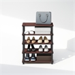 Furinno TURN-S-TUBE 3-Tier Stackable Shoe Rack in Dark Cherry Set of 2