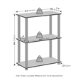 Furinno TURN-S-TUBE 3-Tier Shelf Display Rack in Beech Set of 2