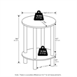 Furinno TURN-N-TUBE 2-Tier Round Wooden End Table in Espresso