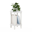 Furinno TURN-N-TUBE 2-Tier Round Wooden End Table in White