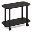 Furinno TURN-N-TUBE Oval End Table with Casters in Espresso