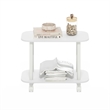 Furinno TURN-N-TUBE Oval End Table with Casters in White