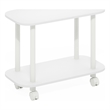 Furinno TURN-N-TUBE Oval End Table with Casters in White