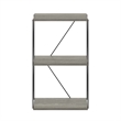 Furinno Rata 3-Tier Flat Base Shelf Display Rack in French Oak Grey
