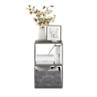 Furinno Rata 3-Tier Flat Base Shelf Display Rack in French Oak Grey