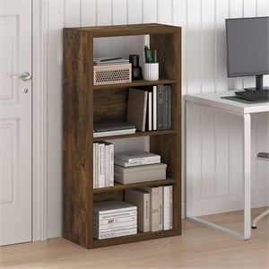 Furinno VIOLA 4-Tier Open Shelf Bookcase in Bookshelf in Amber Pine