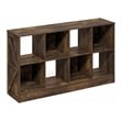 Furinno JENSEN Farmhouse 8-Cube Display Bookcase in Bookshelf in Amber Pine