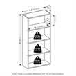 Furinno BASIC 4-Tier Open Shelf Bookcase 7 x 17 x 35inches in Espresso