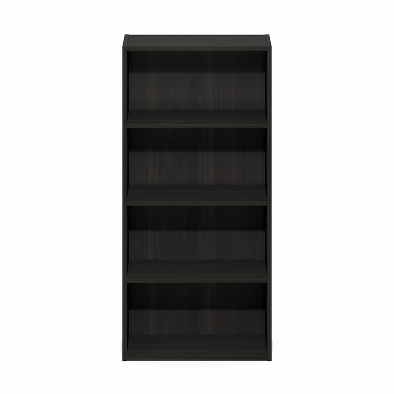 Furinno BASIC 4-Tier Open Shelf Bookcase 7 x 17 x 35inches in Espresso