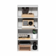 Furinno BASIC 4-Tier Open Shelf Bookcase 7 x 17 x 35inches in White