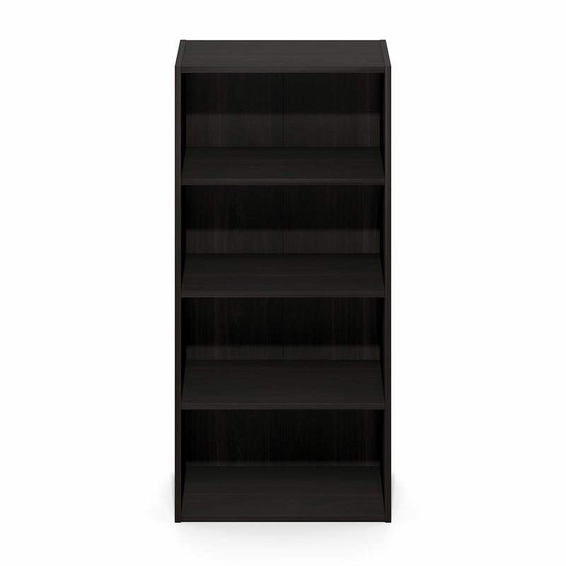 Furinno BASIC 4-Tier Open Shelf Bookcase 11 x 17 x 35inches in Espresso