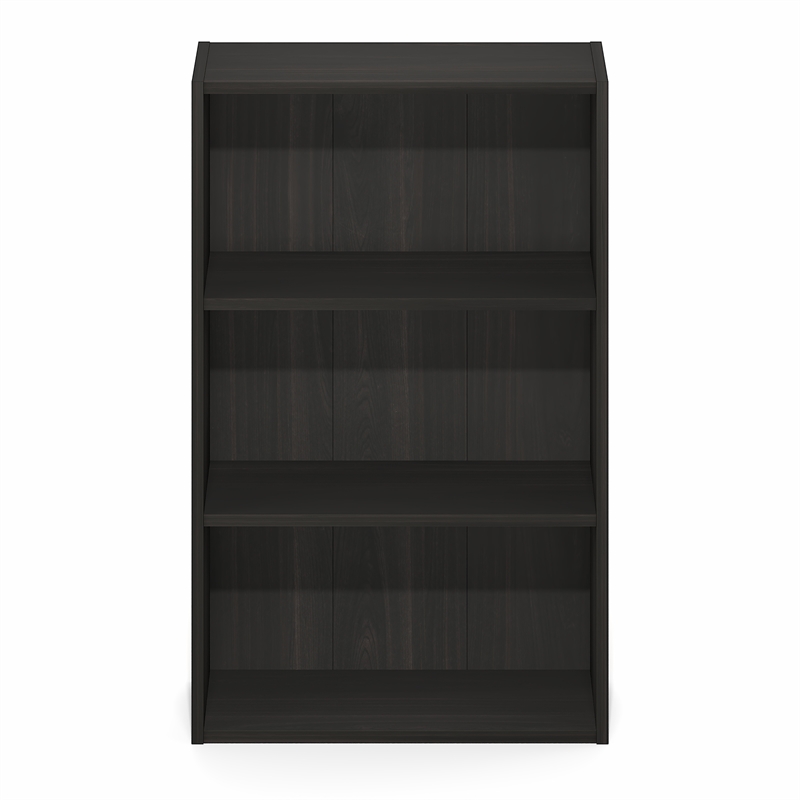 Furinno BASIC 3-Tier Open Shelf Bookcase 7 x 17 x 26inches in Espresso