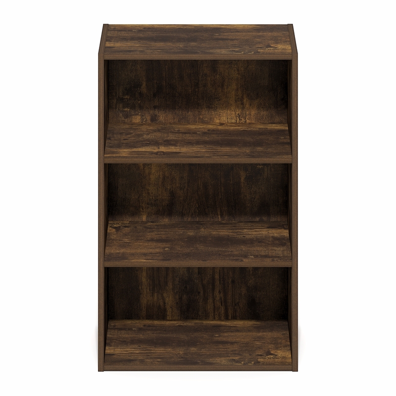 Furinno BASIC 3-Tier Open Shelf 11 x 17 x 26inches in Amber Pine