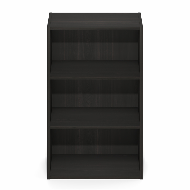 Furinno BASIC 3-Tier Open Shelf Bookcase 11 x 17 x 26inches in Espresso