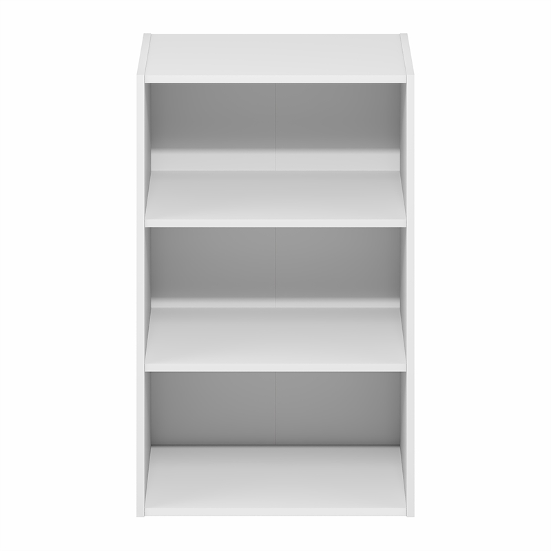 Furinno BASIC 3-Tier Open Shelf Bookcase 11 x 17 x 26inches in White