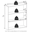 Furinno BASIC 3-Tier Open Shelf Bookcase  7 x 24 x 26inches in Amber Pine