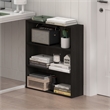 Furinno BASIC 3-Tier Open Shelf Bookcase  7 x 24 x 26inches in Espresso