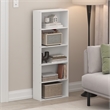 Furinno BASIC 5-Tier Open Shelf Bookcase  7 x 17 x 44inches in White