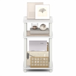 Furinno TURN-N-TUBE 3-Tier End Table Night Stand in White