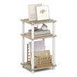 Furinno TURN-N-TUBE 3-Tier End Table Night Stand in Light Oak
